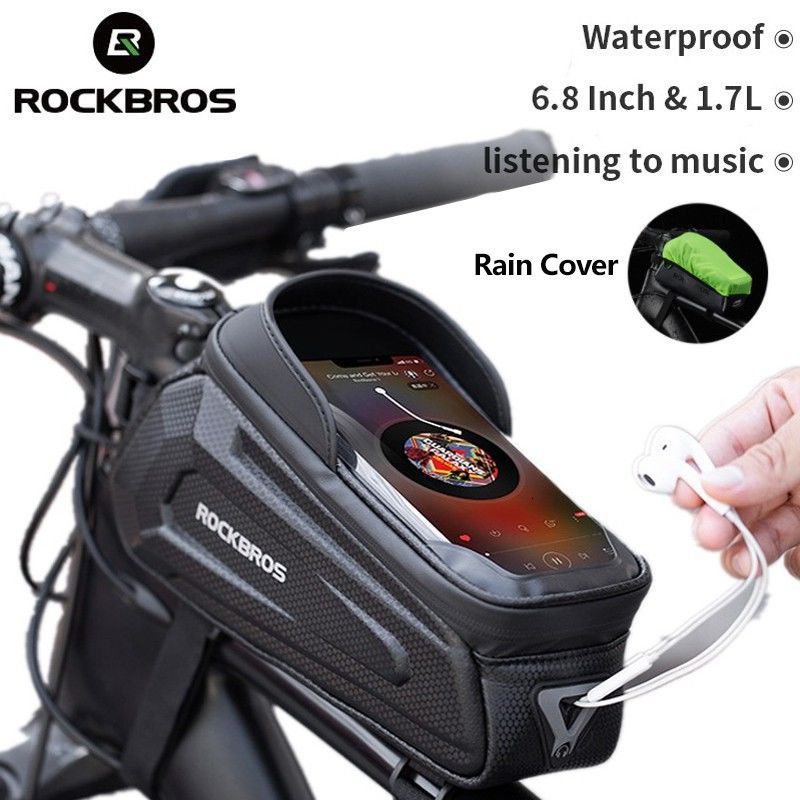 Túi Rockbros dung tích 1.7L 6.8inch đựng đồ dùng chống nước gắn xe đạp