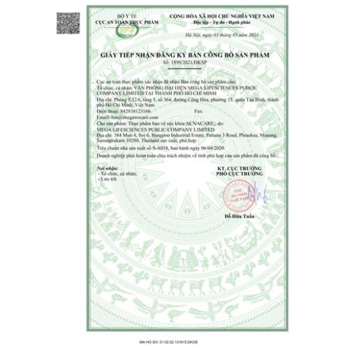 ACNACARE -Viên uống, gel ngừa mụn, kiềm dầu cho cả nam và nữ