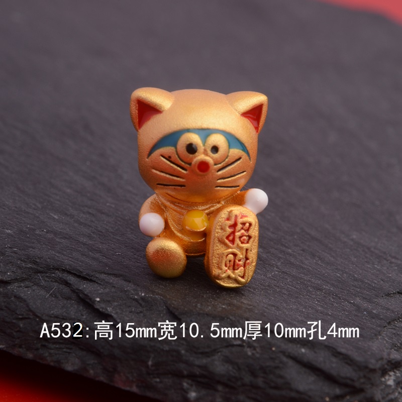 [Hàng Có Sẵn Giao Hàng Ngay Lập Phương] Mặt Dây Chuyền Xỏ Hạt Vòng Tay Mèo May Mắn Mèo May Mắn Không Gây Dị Ứng Chống Trượt diy