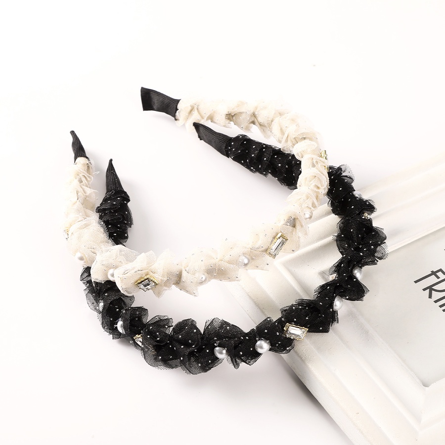 Băng Đô Cài Tóc Dạng Lưới Đính Ngọc Trai Thời Trang Hàn Quốc Cho Nữ