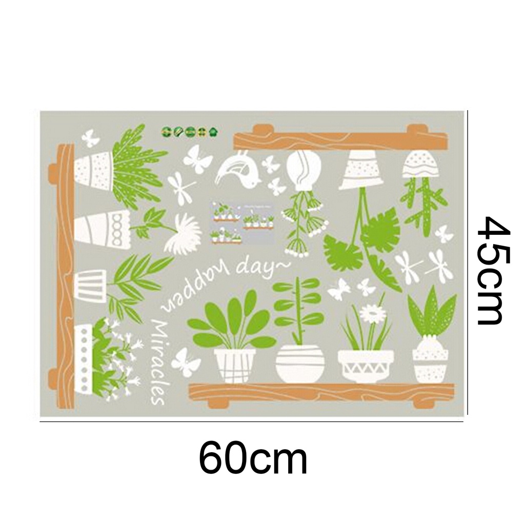 Nhãn dán tường PVC tự dính họa tiết cây cảnh độc đáo