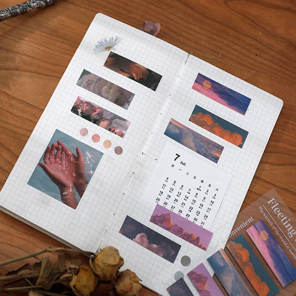 Hecceh 100 Tờ ​Giấy Ghi Chú Tự Dính Hình Phong Cảnh Dễ Thương Cho Văn Phòng Trường Học ​Ghi Chú ​Giấy Dán Ghi Chú