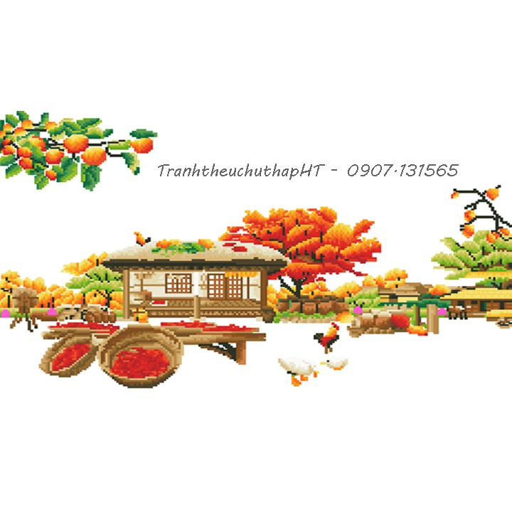 Tranh thêu chữ thập Gia đình LV3302 - tự thêu