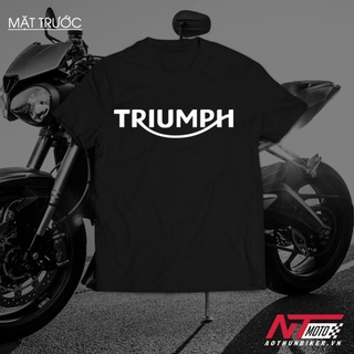 Áo thun biker - triumph 01 unisex nam nữ tay ngắn có big size cho