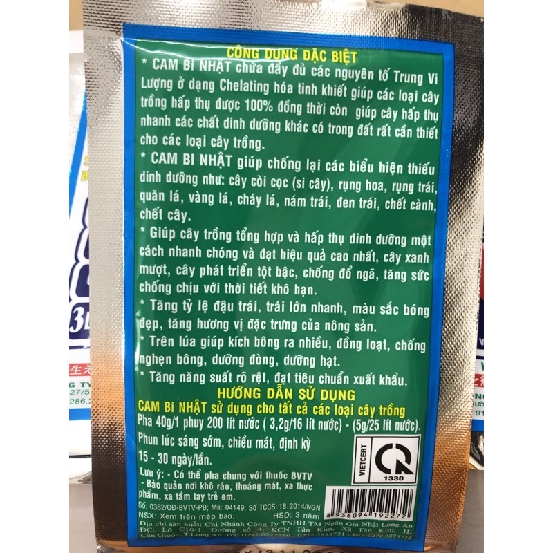 Phân bón lá ☘️ Siêu tăng trưởng CAM Bi Nhật 40gr / Bổ sung trung vi lượng cho cây