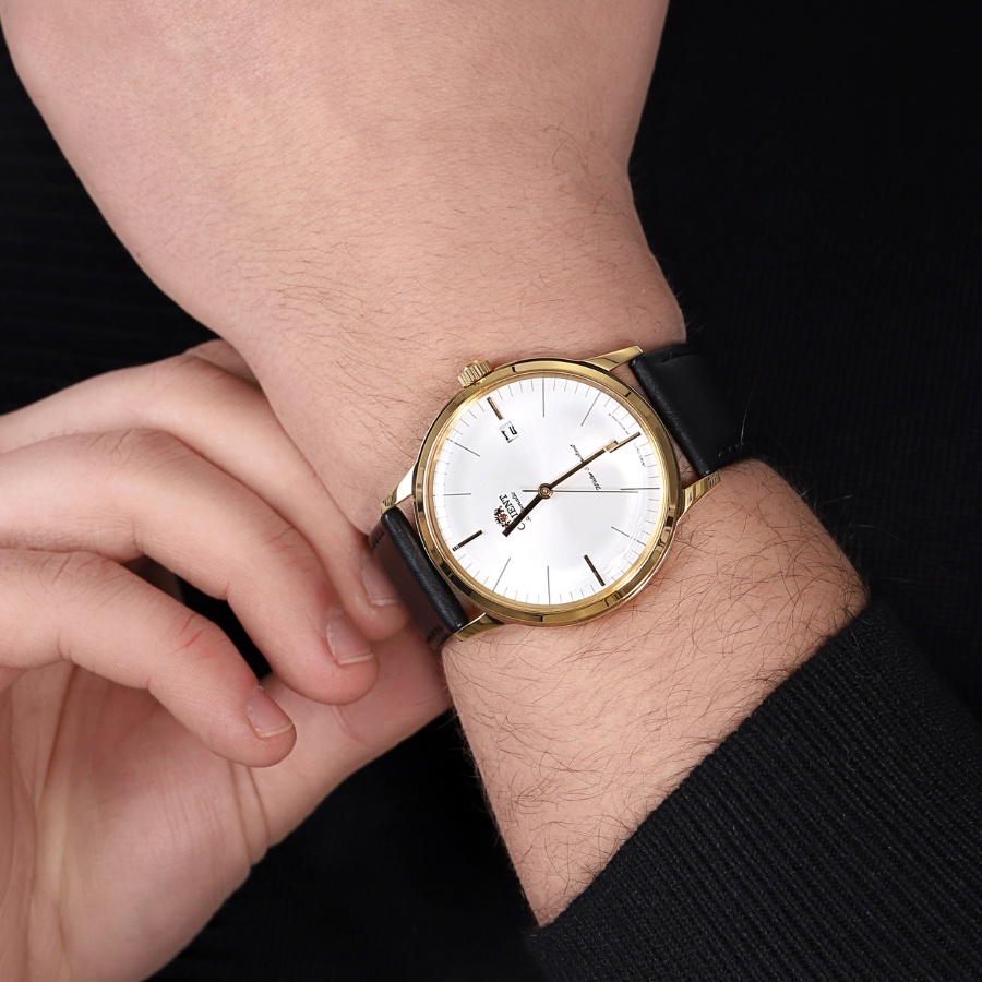 Đồng hồ cơ nam Orient Watch FAC0000BW0 mặt kính cứng chống va đập, chống nước 3 ATM, dây da đeo tay cao cấp chính hãng