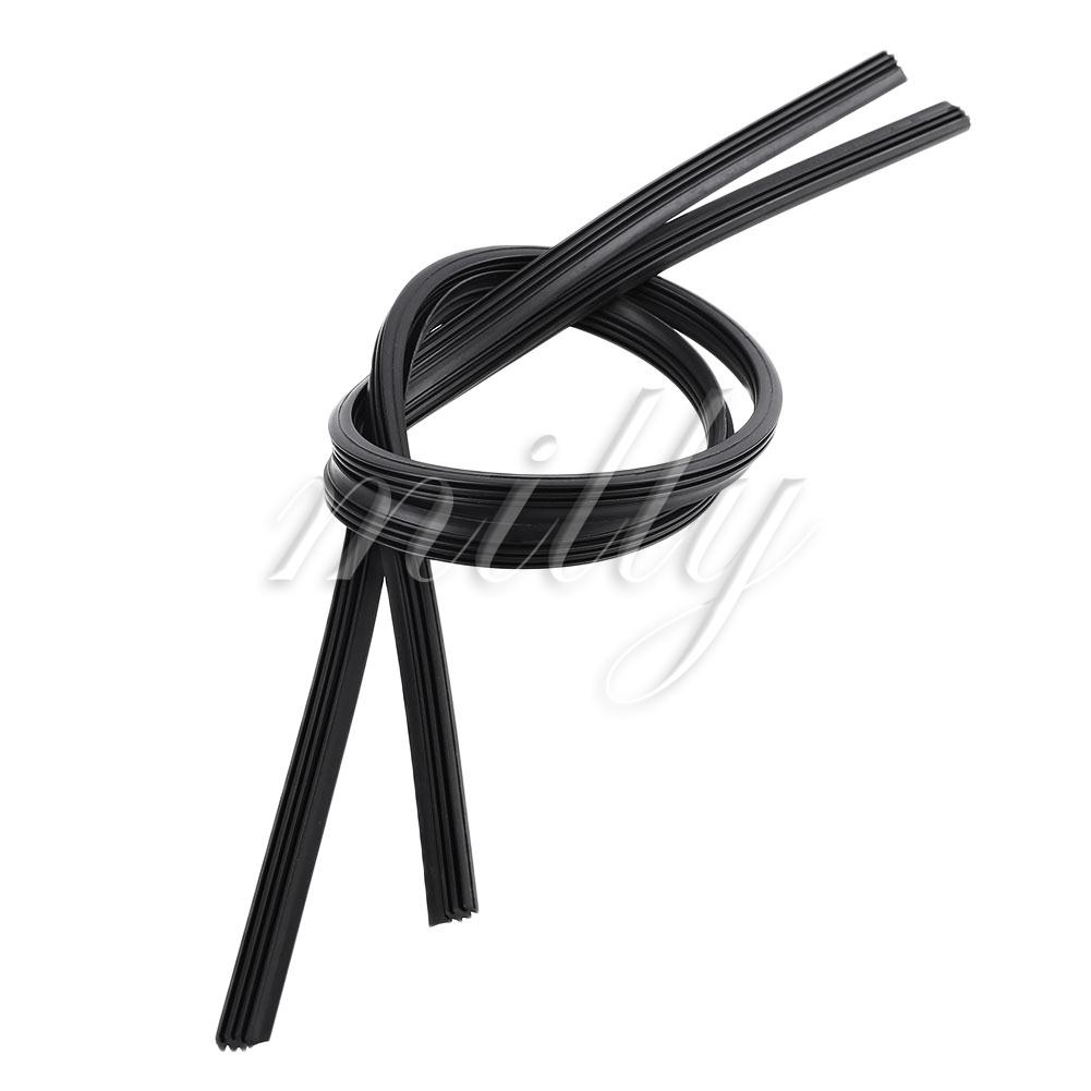 2PCS 26" 6mm Car Rubber Universal Bracketless Windshield Rain Wiper Blade Refill