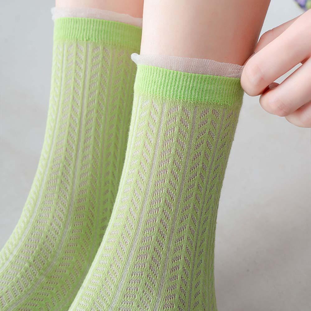 1 Đôi Tất Lưới Trong Suốt Thông Thoáng Phong Cách Hàn Quốc Cho Nữ