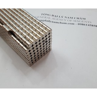 Nam châm viên trắng đất hiếm 6x8mm – Tổng đại lý nam châm