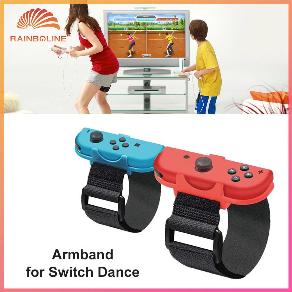 [❥RAIN]Wrist Bands for Joy Con Controller Elastic Strap for Just Dance Game 1 Pair