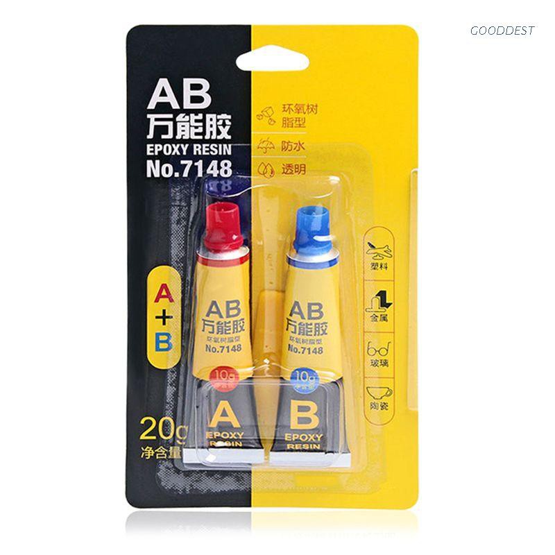 Set 2 keo Ab 10g + 10g siêu dính chống thấm nước chuyên dụng cho đồ gốm/kính/kim loại