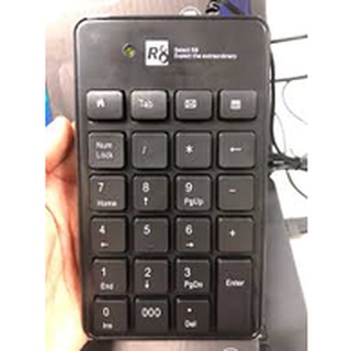 Bàn phím số r8 1810 dùng cho pc/ laptop - bàn phím số kế toán numeric