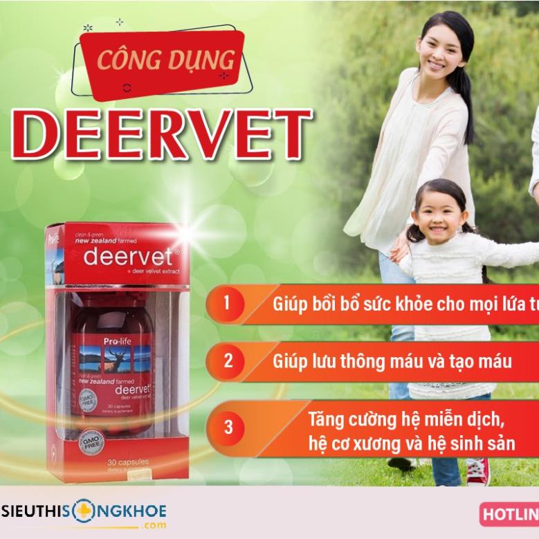 Viên nhung hươu Deervet - Hỗ trợ tăng cường sức khỏe