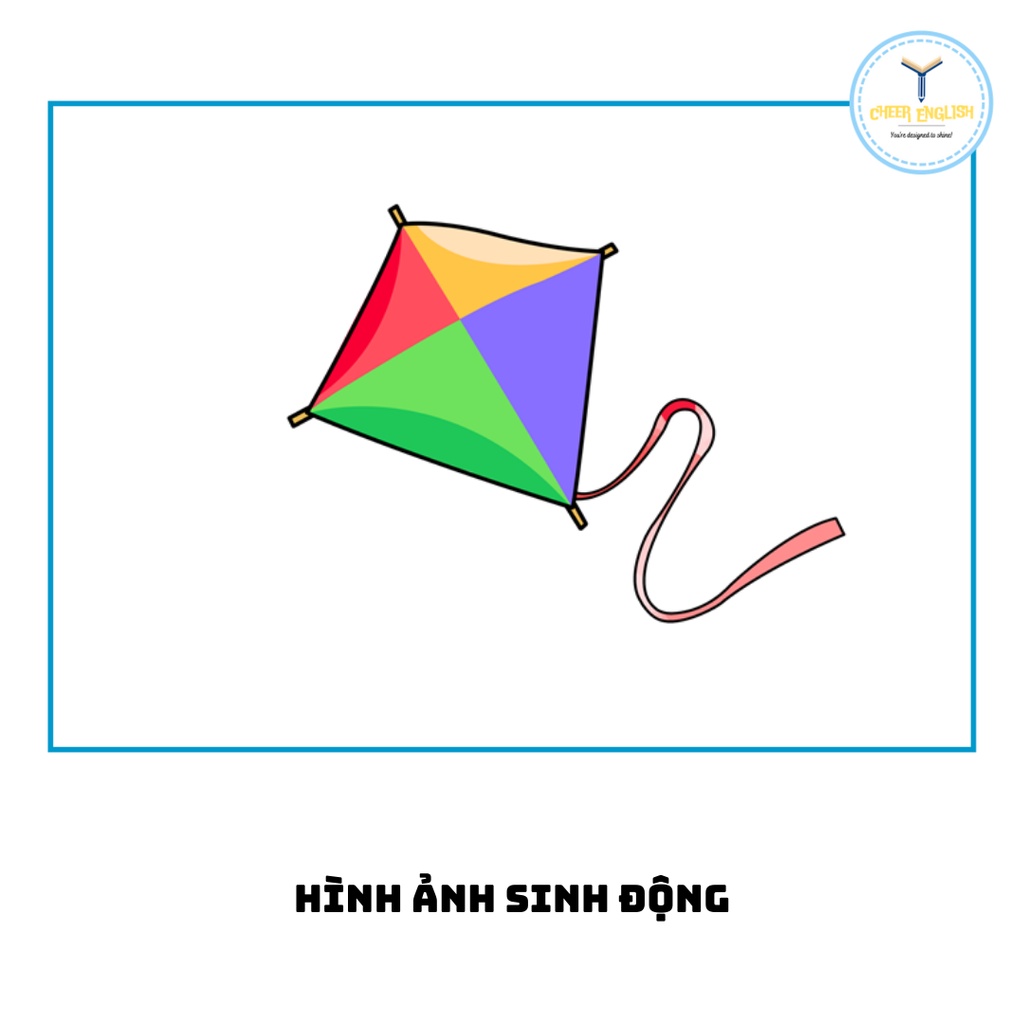 Flashcard chủ đề đồ chơi thẻ học Tiếng Anh ép plastic
