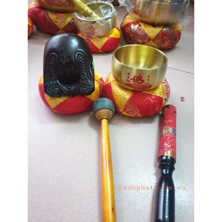 Bộ chuông mõ công nghệ Đài Loan 3in (tặng đế dùi kèm theo)