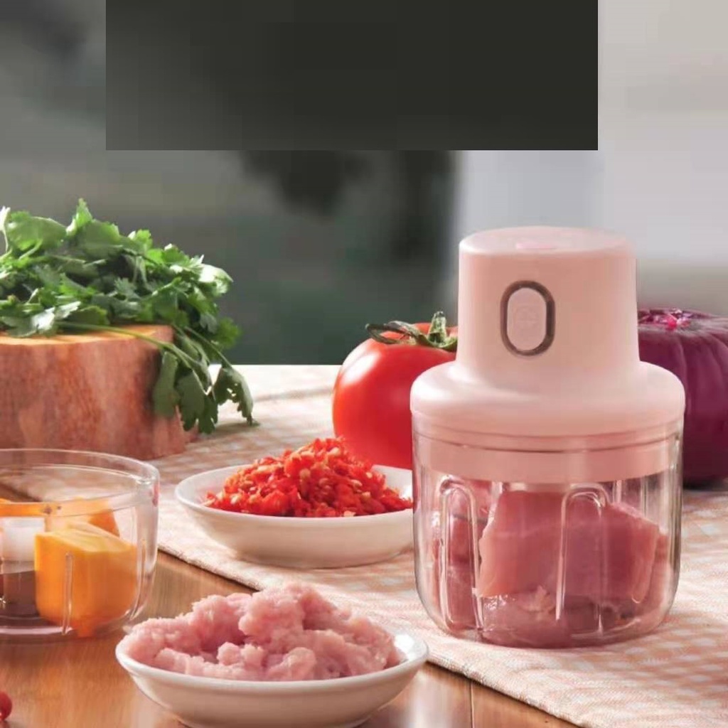 Máy Xay Mini Cao Cấp Cầm Tay Sạc Điện, Xay Thịt Ớt Hành Siêu Tiện Lợi
