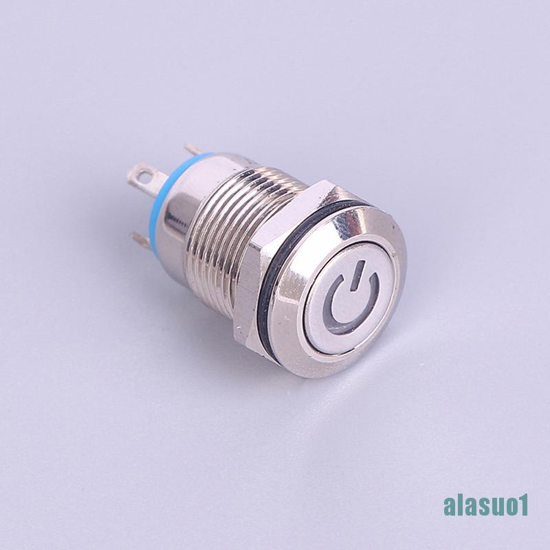 Nút Công Tắc Đèn Led 12mm 12v Chống Thấm Nước Bằng Kim Loại
