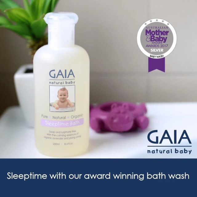 Sữa tắm Organic giúp bé ngủ ngon - Gaia Baby Sleeptime Bath Wash 250ml