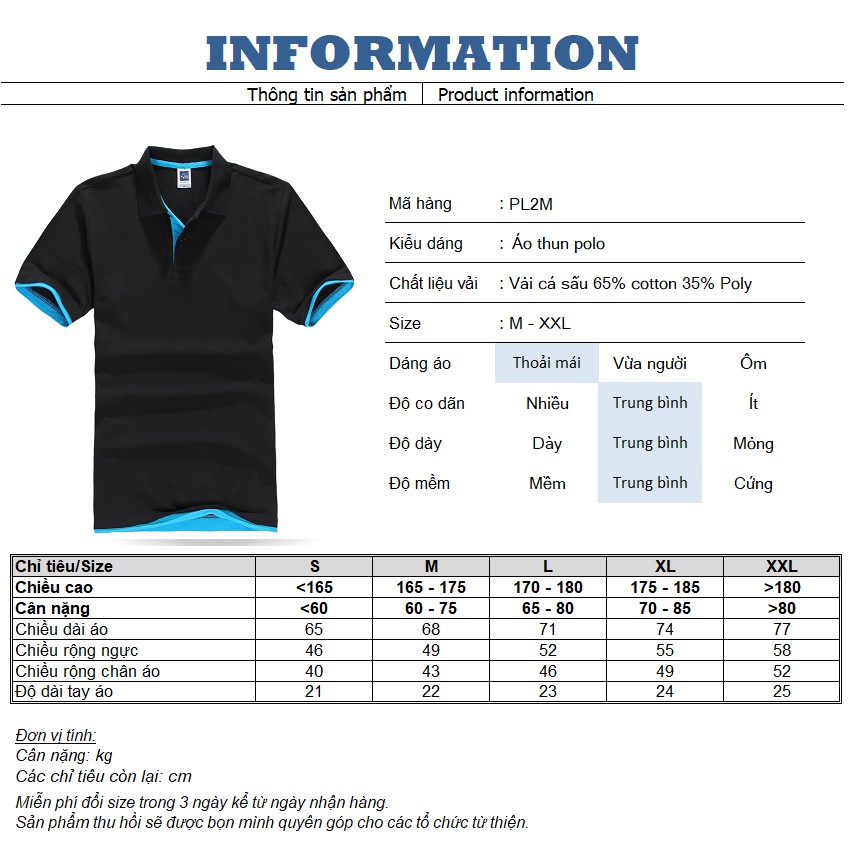 Áo thun thun / phông polo nam có cổ ngắn tay vải cotton cá sấu, kiểu dáng đơn giản lịch sự trẻ trung PL2M | BigBuy360 - bigbuy360.vn