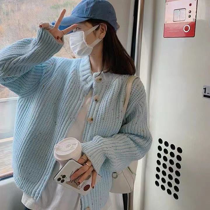 Áo Len Mềm Dáng Rộng Màu Xanh Sữa Phong Cách Nhật Bản Thời Trang Xuân Thu Cho Nữ | BigBuy360 - bigbuy360.vn