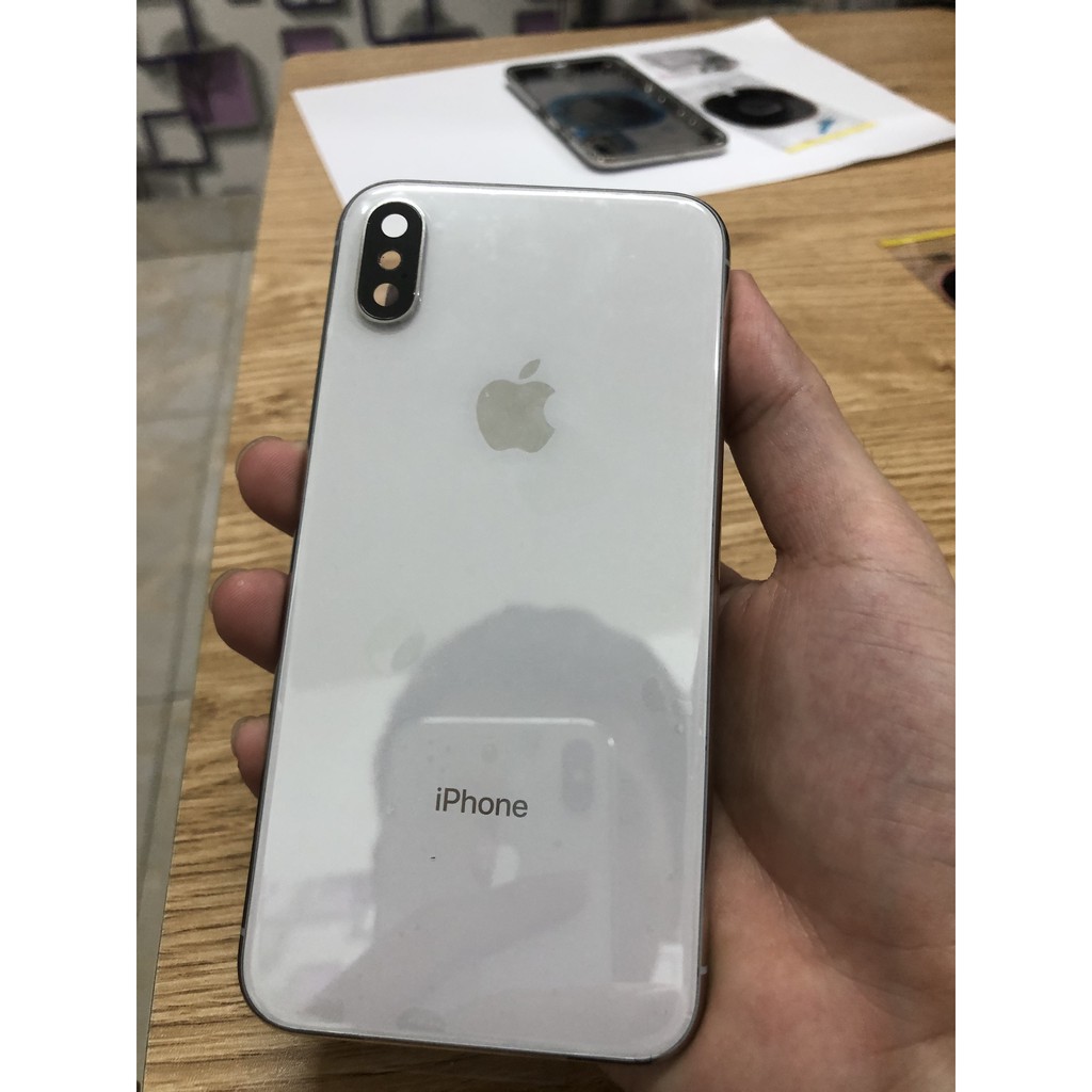 Khung sườn, nắp lưng iPhone  X  ( nút nguồn , nút volume , nút gạt rung , khay sim )