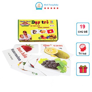 Bộ Thẻ Học Thông Minh Song Ngữ Loại To 17 Chủ Đề Cho Bé Phát Triển Tư Duy