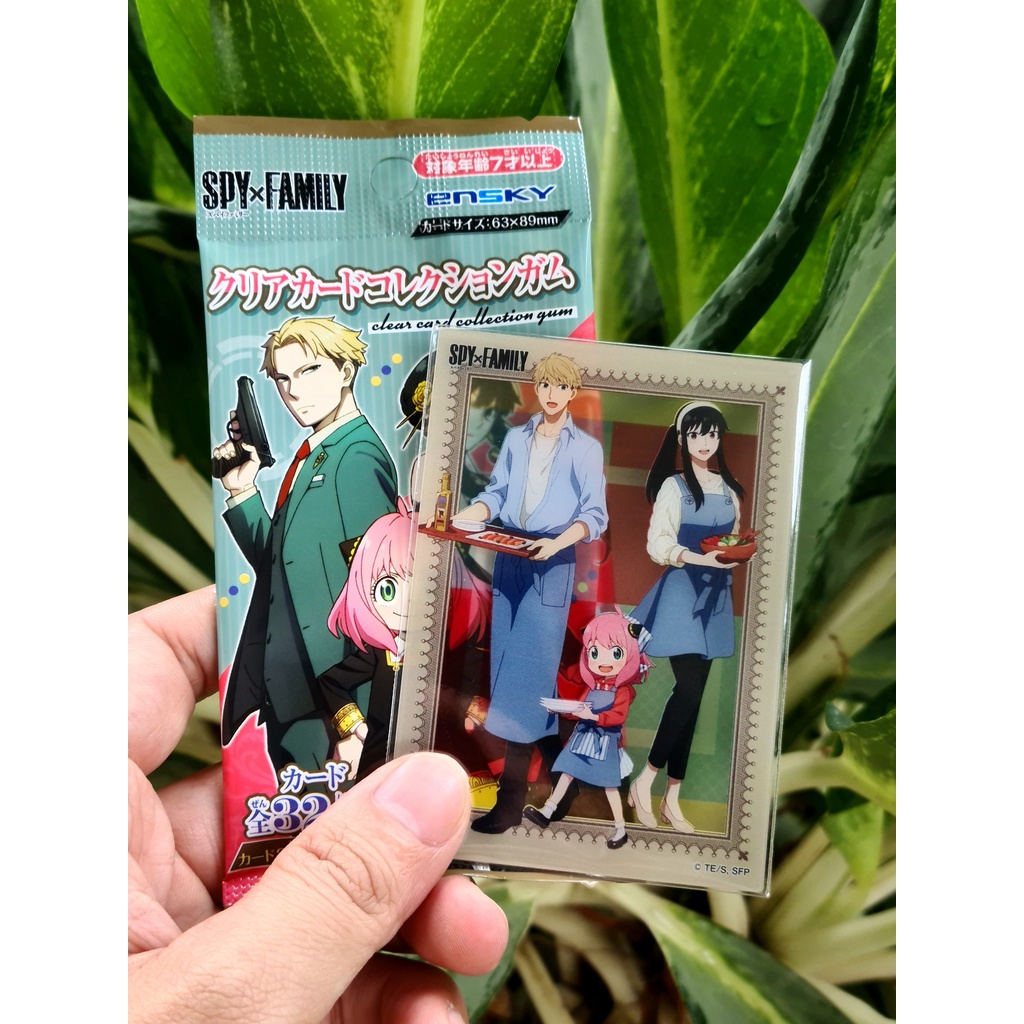 1 Pack - Card nhân phẩm Spy X Family- 1 pack có 2 card và 1 gum- Chính hãng- JP