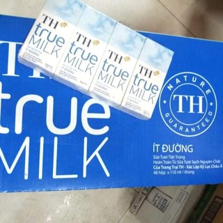 Lốc 4 hộp sữa tươi tiệt trùng TH true MILK có đường 110ml