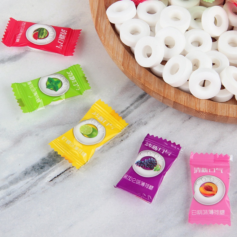 [ Ăn vặt ngon ] 100g Kẹo bạc hà hương trái cây mát lạnh món ăn vặt văn phòng giải trí thơm miệng mát họng