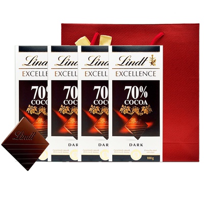 Sen lindt100 % 99% 85% 78% 70% rượu Sôcôla đen hàng khối 4 khối kết hợp quà tặng valentine