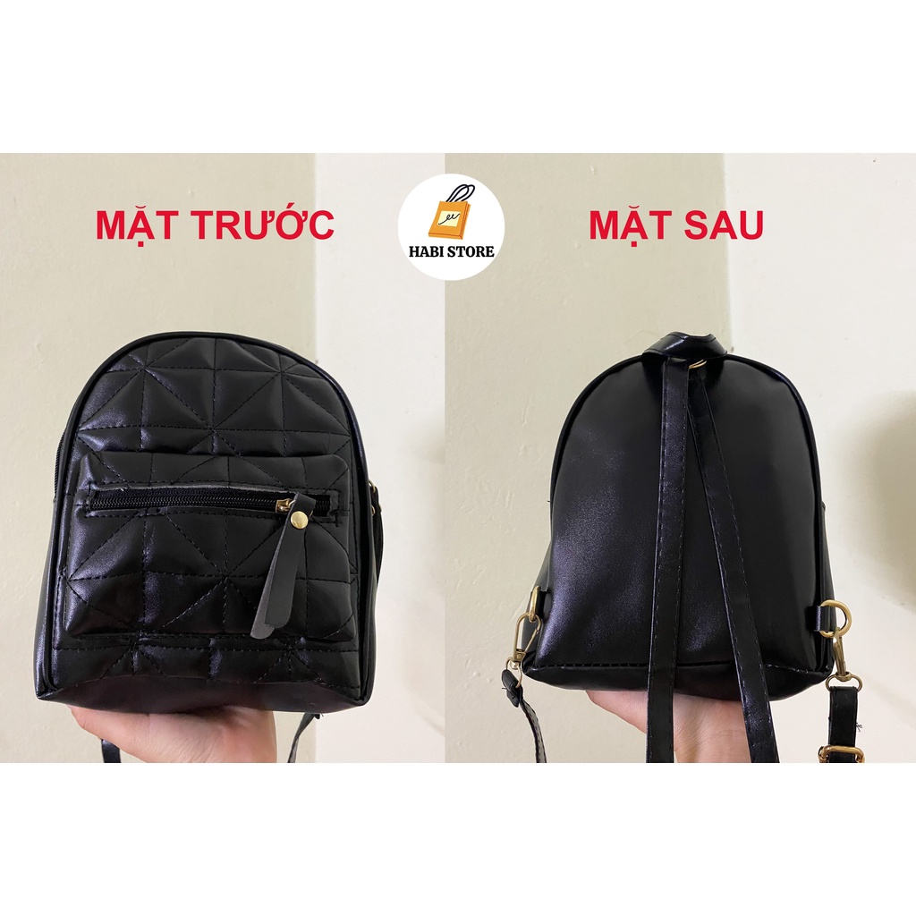 Balo Nữ Thời Trang, Balo Mini ô trám da mềm siêu hot giá rẻ chất lượng M49