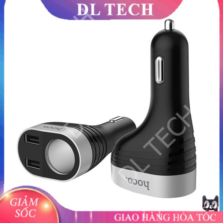 Tẩu Sạc hiển thị đèn Led Chia Cổng Ô Tô Hoco cao cấp Z29 DL TECH