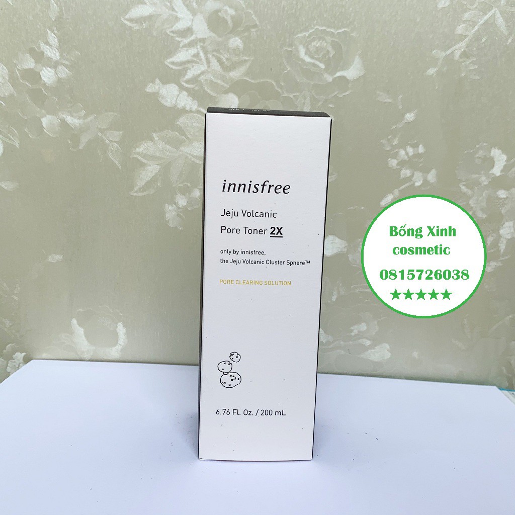 Nước cân bằng chăm sóc da từ tro núi lửa innisfree Jeju Volcanic Pore Toner 2X 200ml