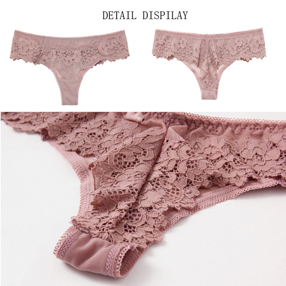 Quần lót lọt khe bằng ren xuyên thấu phong cách gợi cảm quyến rũ cho nữ
