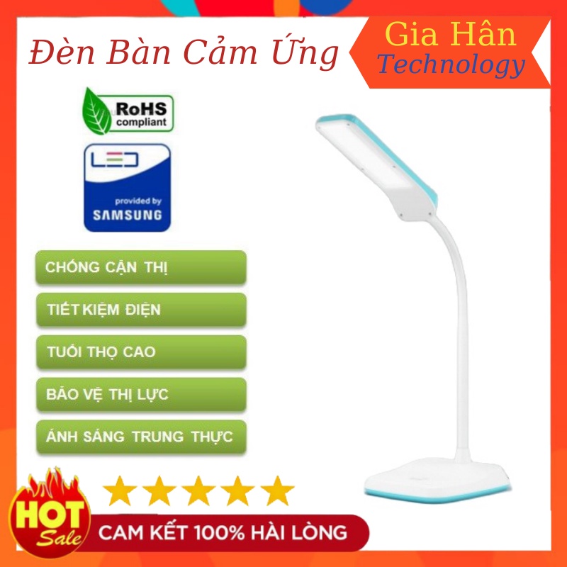Đèn Bàn Cảm Ứng Rạng Đông RL36-Led Đèn Cảm Ứng Có 3 Mức Sáng Kèm Cổng Sạc Điện Thoại - Bảo Hành 12 Tháng