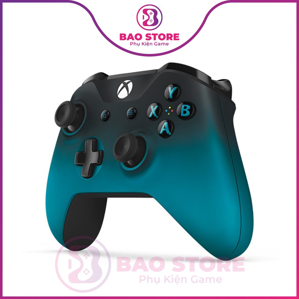 Tay cầm XBOX ONE S Chính Hãng Màu OCEAN SHADOW nguyên seal, không dây,tích hợp Jack 3.5mm