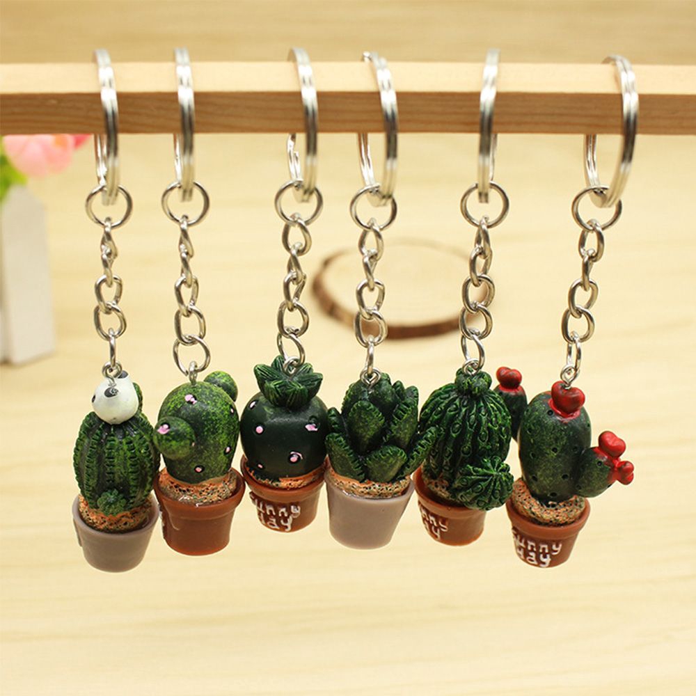 Móc Khóa Hình Chậu Cây Mini Xinh Xắn Dễ Thương