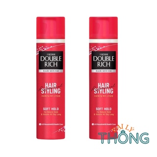 Keo sịt tạo kiểu tóc double rich hair mousse soft hold