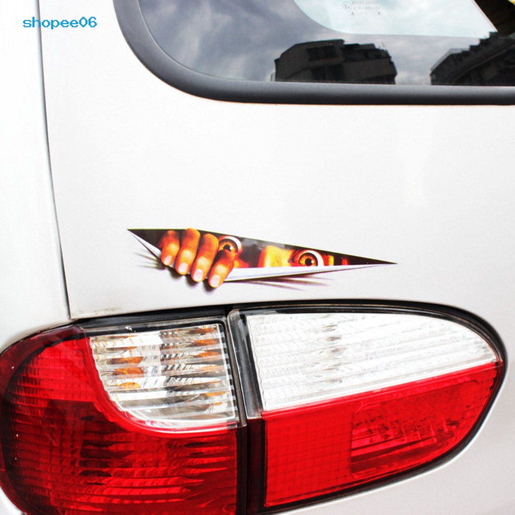 Miếng Dán Trang Trí Xe Hơi Hình Đôi Mắt 3D Sáng Tạo Chống Thấm Nước