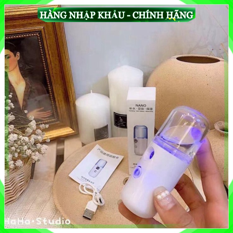 Máy Phun Sương Cầm Tay Xịt Khoáng MINI NANO [Freeship] Máy Tạo Ẩm Mini Sạc Tích Điện