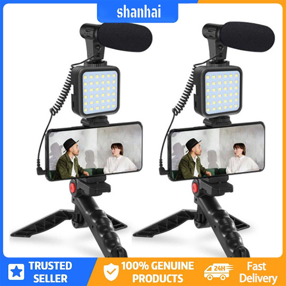 Giá Đỡ Điện Thoại Có Đèn Led Hỗ Trợ Quay Video / Livestream