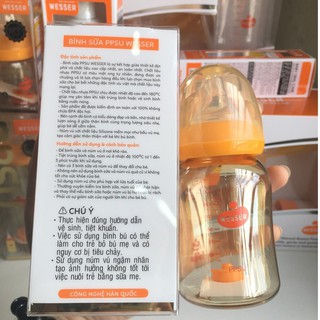 BÌNH SỮA PPSU WESSER 140ML