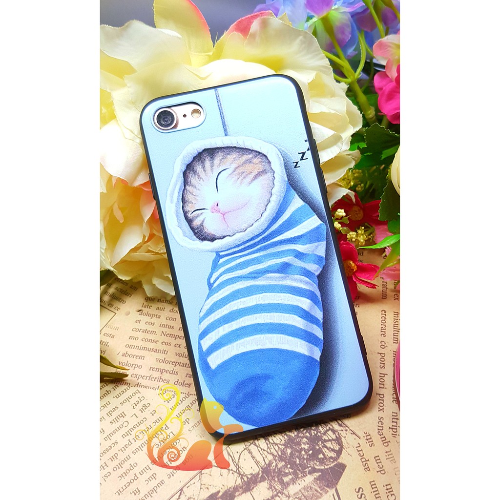 Ốp lưng /Case SILICON Mèo Con Ngủ Trong Vớ - 5/5s/6/6s/6+/6s+/7/8/7+/8+