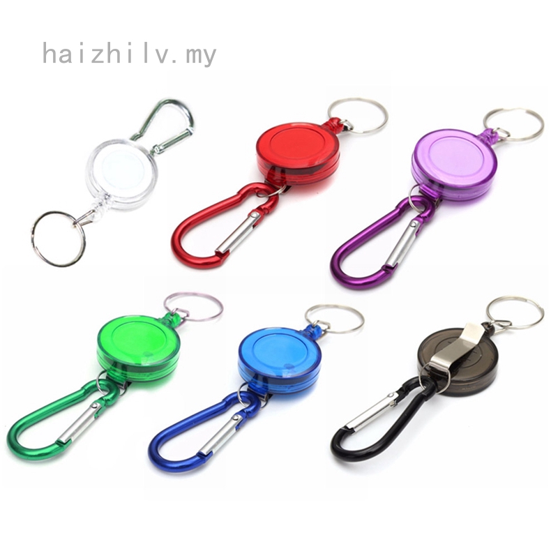 Móc Khóa Hình Cuộn Dây Câu Cá Nhiều Màu Có Thể Thu Gọn