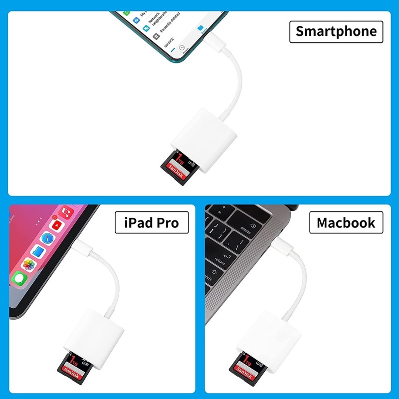 Đầu Đọc Thẻ Nhớ SD / MicroSD Sang USB C 3 Tương Thích Với samsung Galaxy S10 / S9, Surface Book 2