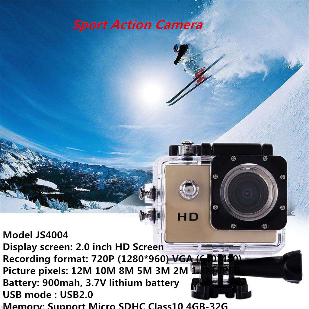 Sport action camera1080p 12mp waterproofOutdoor Underwater Full HD Action Camera