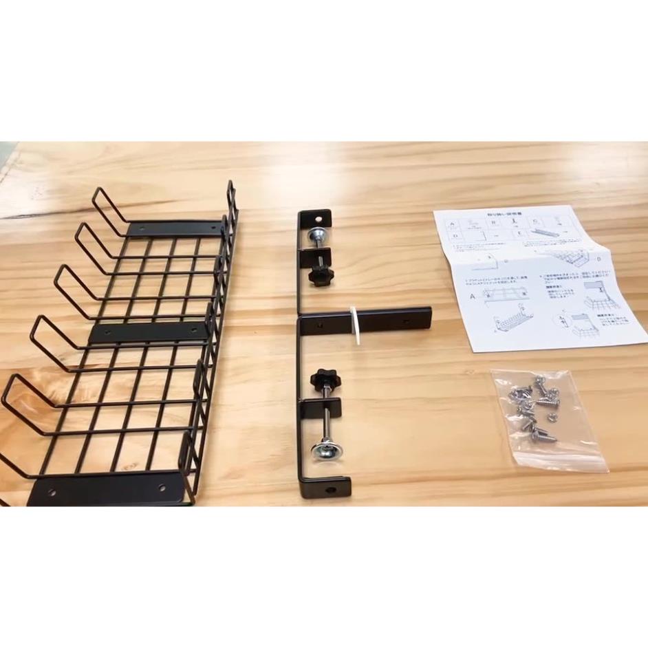 Giá treo đồ 33cm KOGANO giá đựng đồ gắn đáy bàn làm việc, bàn học đựng đồ công nghệ, củ sạc đa năng HG-001411