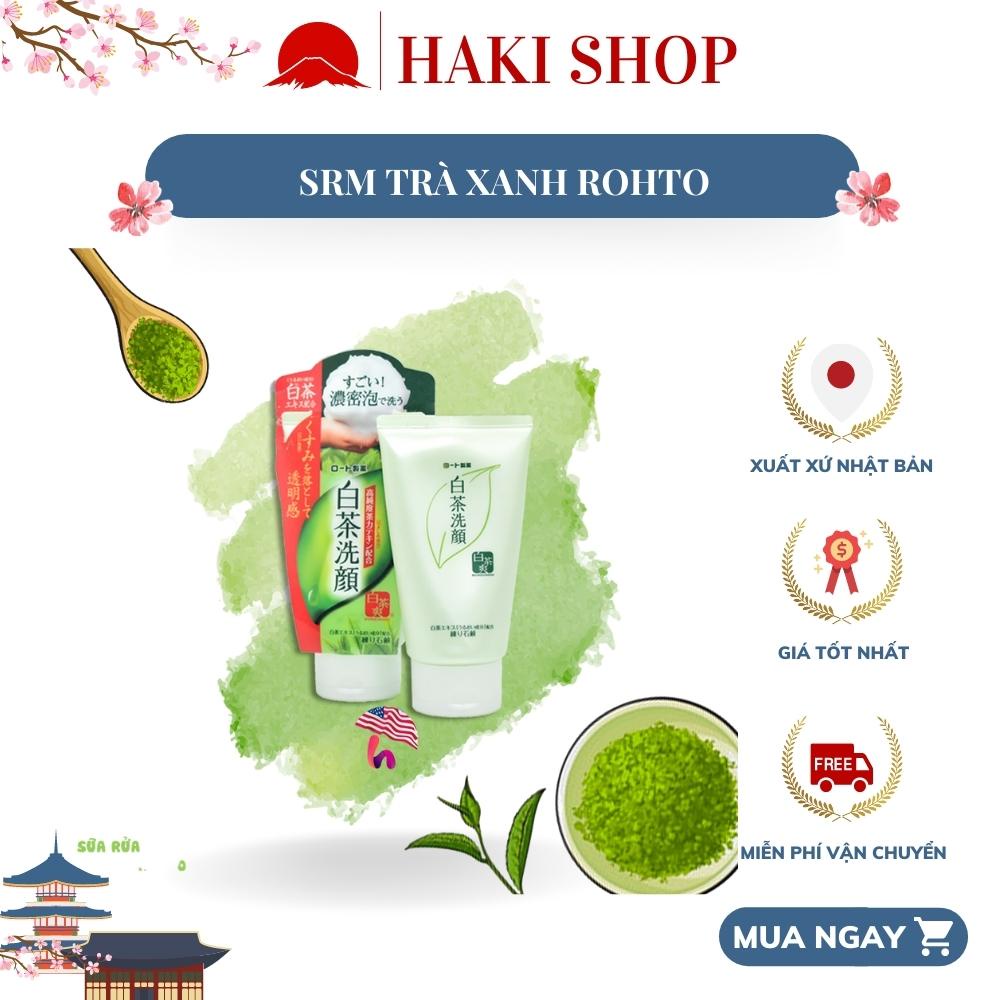 Sữa rửa mặt trà xanh thu nhỏ lỗ chân lông, giảm mụn rohto Nhật bản 120gr