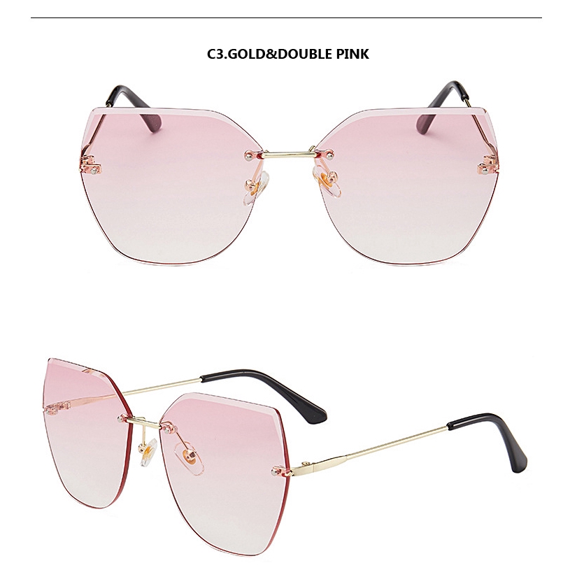 Kính mát gọng không viền thời trang cho nữ