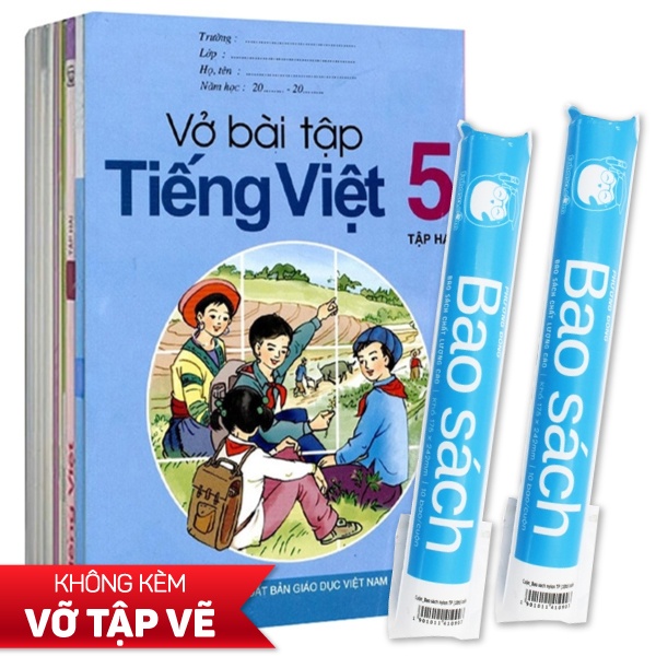Sách Giáo Khoa Bộ Lớp 5 - Sách Bài Tập (Bộ 11 Cuốn) (2022) + 2 Bao Sách Nylon TP (không Kèm Tập Vẽ)